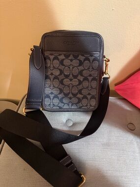 Coach Men's Signature Messenger Bag in Denim